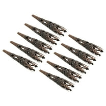 Uxcell 41mm Corsage Decorative Holder Brooch Pin Vase Pocket Boutonnieres Holder with Bar Pins Copper 15 Pcs
