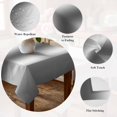 thumbnail image 5 of Gray White Ombre Table Cloth Waterproof Tablecloths, Abstract Art Modern Grey Gradient Tablecloth Dining Table Cover for Kitchen Party Tabletop Outdoor, Rectangle Tablecloth 60x84 Inch, 5 of 9