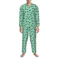 thumbnail image 3 of Pofeuu Alphabet And Panda Print Men's Long Sleeve Pajama Set Pijamas Para Hombres Pijamas Para Hombres Mens Pajamas Set-Large, 3 of 7