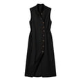 thumbnail image 5 of Shihyeh Linen Dresses for Women 2026 Casual Maxi Dress Lightweight Sleeveless Button Down Dresses V Neck Summer Beach Dresses, 5 of 6