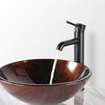 thumbnail image 6 of Aquaterior Modern Bathroom Round Artistic Tempered Glass Vessel Vanity Sink Bowl Basin Spa, 6 of 8