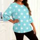 thumbnail image 2 of TaTaai Plus Size Gradient Print T-Shirt, Women's Long Sleeve Round Neck Top, Casual Loose Fit Blouse, Soft Home Wear, All Seasons Daily Attire Gift, 2 of 6