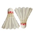 thumbnail image 2 of Rioff Volant de Badminton en Plumes de Canard, Durable et Résistant aux Intempéries / Rouge & Blanc, Lot de 10, 2 of 4