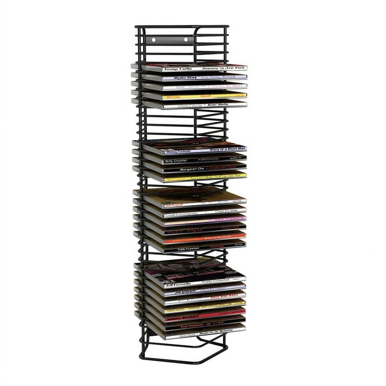 UrbanPro Heavy-Gauge Wire 35 CD Holder Wire Tower in Black Finish