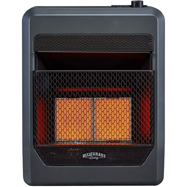 Bluegrass Living Propane Gas Vent Free Infrared Gas Space Heater With Blower And Base Feet 18 000 Btu T Stat Control Model B18tpir Bb Walmart Com Walmart Com