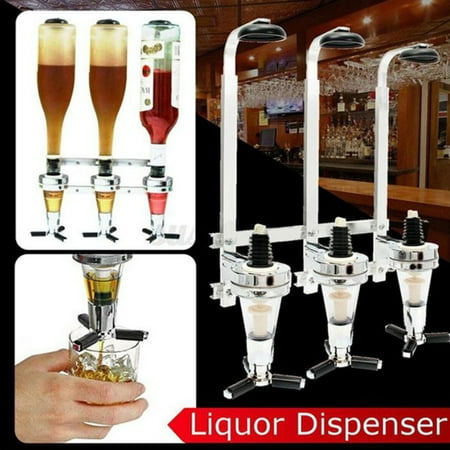 

Dealovy Bottle Stand Wall Mounted Dispenser Drinks Wine Spirits Steel Bar Optics Party on Clearance