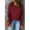 thumbnail image 1 of a.Jesdani Rouge Vif Manches Longues Col Rond - Chic Quotidien, 1 of 8