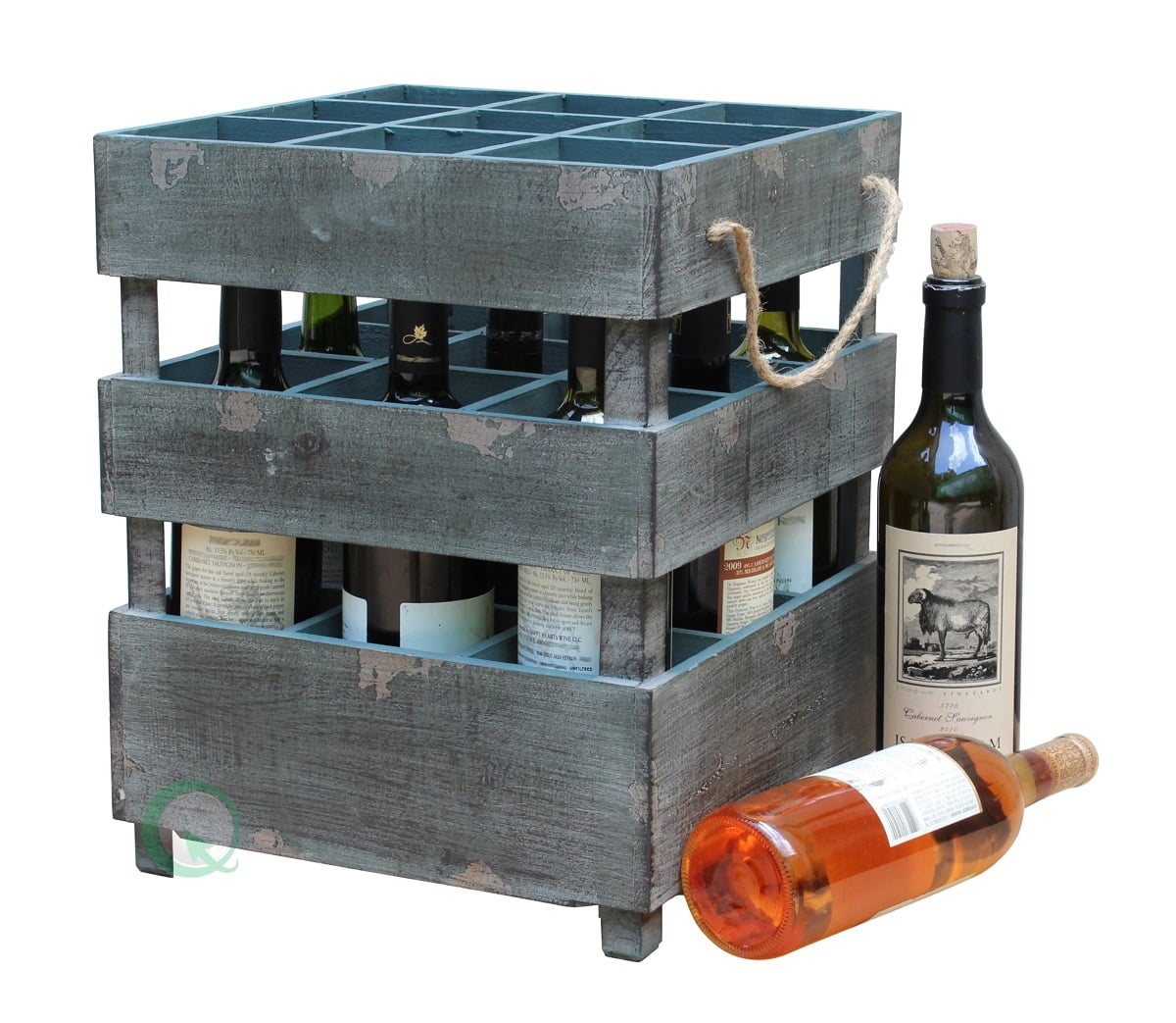 Antique Style Stackable Wooden Wine Crates