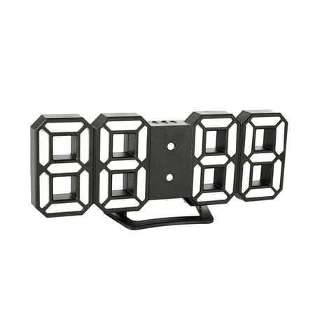 3D LED Digital Clock with Night Mode Adjust the Brightness Electronic Table Clock Alarm Clock Wall Glowing Hanging