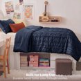thumbnail image 6 of U by Bedsure Twin/Twin XL Tufted Boho Comforter Set, 2 Pieces Farmhouse Shabby Chic Embroidery Bed Set, Soft Jacquard Navy Comforter for All Seasons, 6 of 9