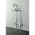 thumbnail image 3 of Aqua Vintage CCK8401DKL Concord Freestanding Tub Faucet with Supply Line, Stop Valve, Polished Chrome, 3 of 7