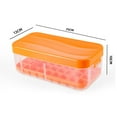 thumbnail image 5 of Press Type Ice Cube Trays 36 Ice Cubes Per Layer with Lid and Bin Silicone Household Ice Cube Molds for Tea Coffee Orange, 5 of 8