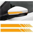 thumbnail image 1 of Yazoeia 2PCS Car Rear View Mirror Stickers, Waterproof Auto Side Rearview Mirrors Decal Stripes, Universal Anti-Collision Striped Automotive Warning Stripes for Most Vehicles (Yellow) CJC912-114720, 1 of 6