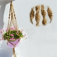 thumbnail image 3 of 4 Pcs Macrame Plant Hanger Planter Basket Jute Rope 4 Legs 41 Inch, 3 of 5