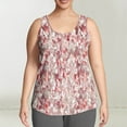 thumbnail image 2 of Ruimatai Women's Plus Size Casual Printed Tank Top Round Neck Loose Fit Stylish Floral Summer Cami for Everyday Comfort, 2 of 7