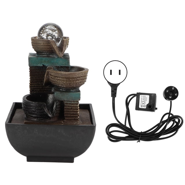 Desktop Fountain,Innovative Resin Indoor Tabletop Home Decoration LED Desktop Fountain Power Packed Performance
