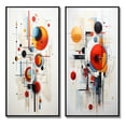 thumbnail image 2 of Designart "Colorful Suprematism Pure composition II" Abstract Suprematism Framed Wall Art Set Of 2 - Multi-Color Abstract Gallery Wall Frame Set For Home Decor, 2 of 6