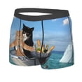 thumbnail image 2 of Fotbe Two Brave Cats Are Floating On The Sea Iceberg Men’s Total Support Pouch Boxer Briefs, X-Temp Cooling, Moisture-Wicking Underwear, Regular, Long-leg and Trunk-Small, 2 of 9