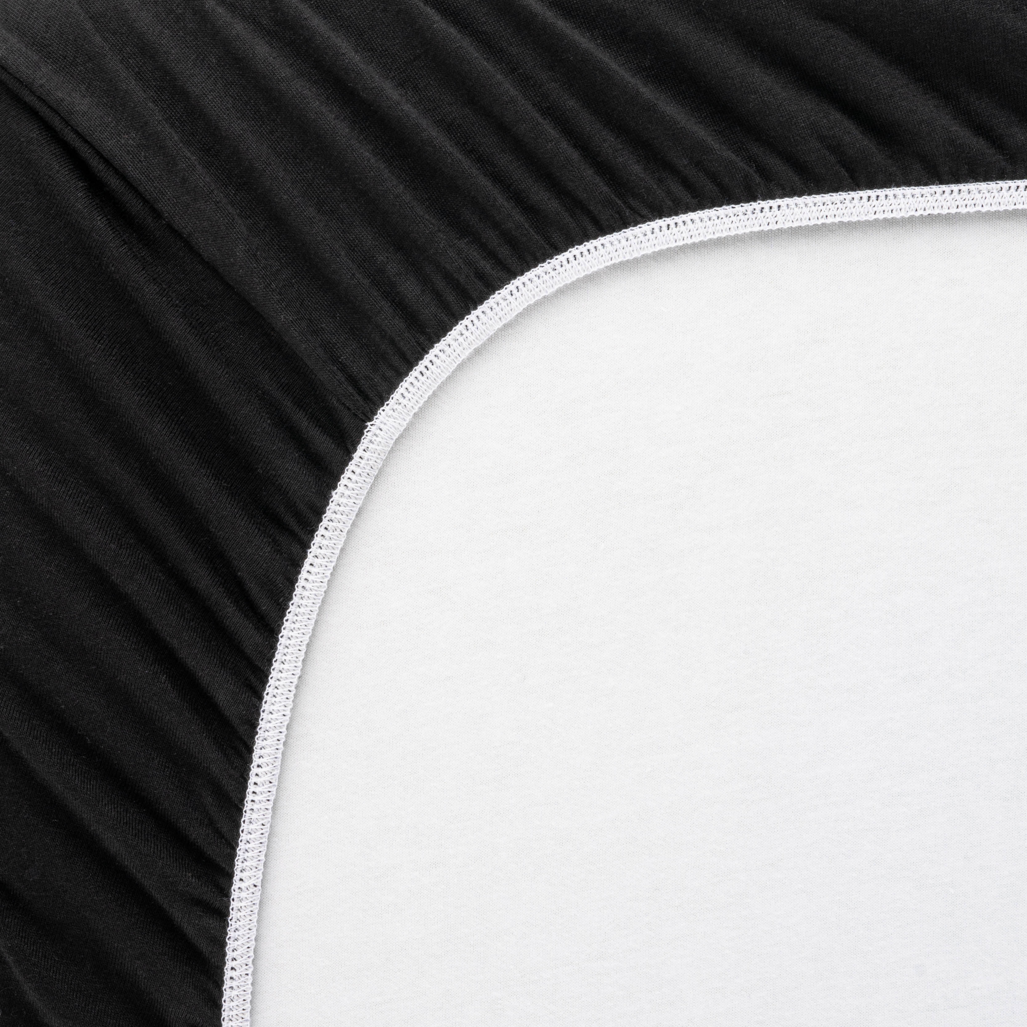 SheetWorld Fitted 100% Cotton Jersey Play Yard Sheet Fits BabyBjorn Travel Crib Light 24 x 42, Solid Black