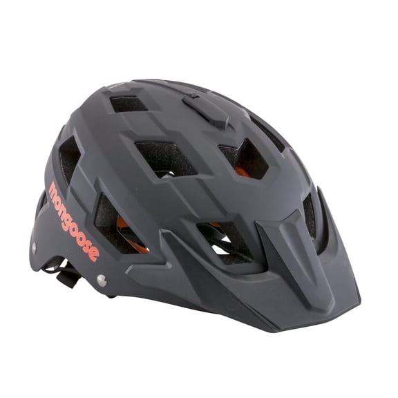 Mongoose Capture Mountain Bike Helmet with Camera Mount, Ages 8 , Black