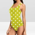 thumbnail image 4 of Sakmal Tummy Control Womens One Piece Swimsuits Slimming Yellow Square Neck Swimsuit Polka Dot Swimwear, 4 of 6