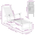 thumbnail image 2 of vidaXL Patio Deck Chair with Footrest and Table Solid Wood Acacia, 2 of 12