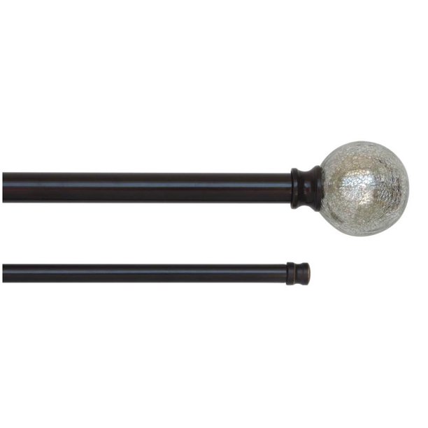 Metal Double Curtain Rod in Oil Rubbed Bronze (36in.72 in. W x 3.25 in