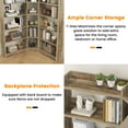 thumbnail image 4 of Casendy Tall Corner Bookshelf, Large Farmhouse 7 Tier Bookcase, L-Shape Book Shelf Display Storage, Freestanding Book Case for Living Room, Home Office, Natural Wood, 4 of 10