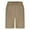 Khaki, variant on Men's Casual Shorts Summer Fashion Solid Shorts With Pocket Elastic Waist Shoort Pants