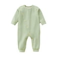 thumbnail image 2 of Bovxnpu Fall Winter Newborn Bodysuit, Infant Rompers Pajamas, Male And Female Infants Bodysuit Keep Warm Button Solid Jumpsuit, 2 of 3