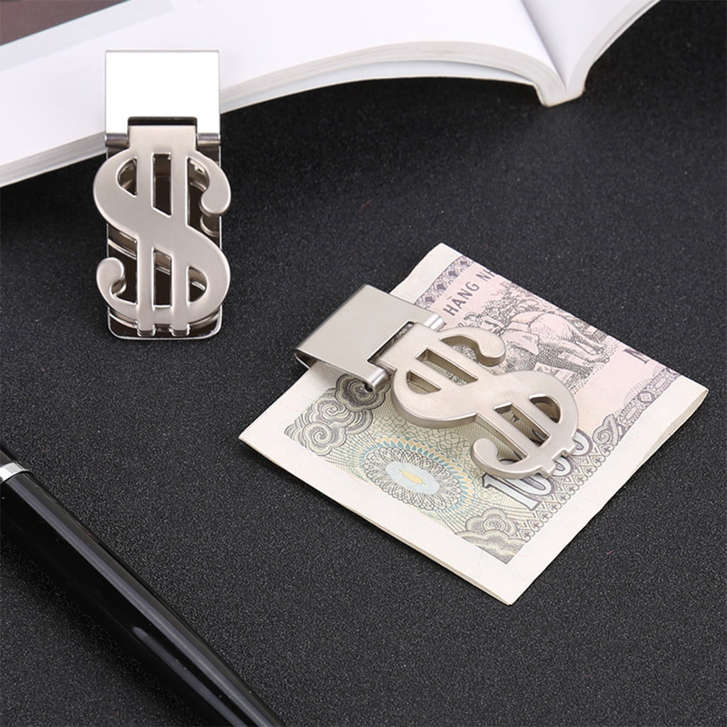 Baikeli 1 x Money Clip Dollar Sign Card Holder Slim Clamp Stainless