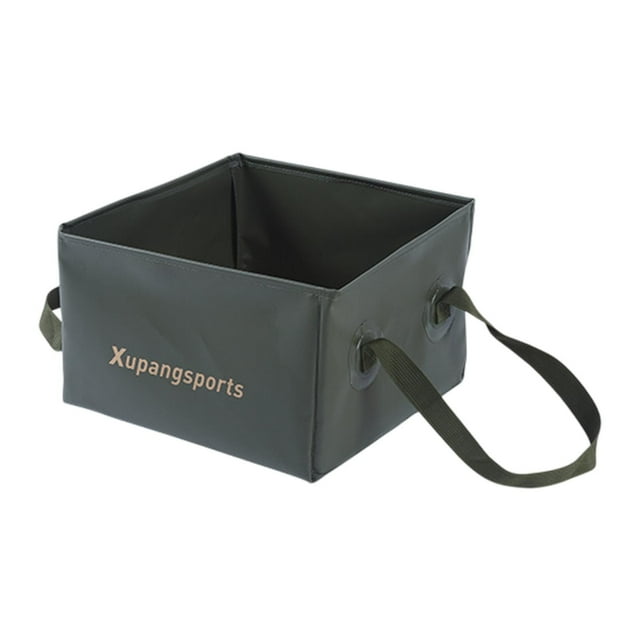 Cubo de agua plegable bañera de pie ligero cubierta de almacenamiento de lavado multipropósito para picnics barbacoa de jardín al aire Verde
