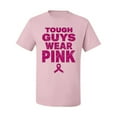 thumbnail image 2 of Wild Bobby Tough Guys Wear Pink Distressed Breast Cancer Awareness Men Tee, Light Pink, 3X-Large, 2 of 6