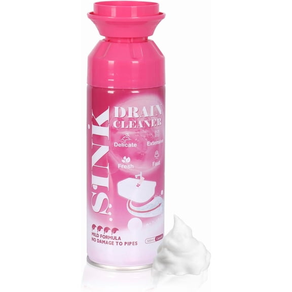Foaming Drain Cleaner, Sink Cleaner and Deodorizer, Drain Clog Remover for Kitchen Sinks,Bathroom Drains, Washbasin