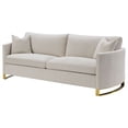 thumbnail image 4 of Corliss Upholstered Curved Track Arm Sofa Beige, 4 of 10