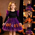 thumbnail image 2 of YUEHUA Toddler Girls Halloween Sparkly Tutu, Glitter Mesh Bodice with Double Skirt, Adorable A-Line Family Party Outfit for Kids 2-4T, 2 of 9