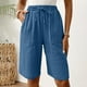 thumbnail image 2 of WILLBEST Pantalones Casuales para Mujer, Pantalones Cortos de Verano Cómodos, Uso Diario Versátil, Diseño de Color Sólido, Ajuste Relajado para Darle Estilo. Chica, 2 of 6