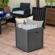 Cozyhom Patio Deck Storage Box, Outdoor All-Weather Deck Storage Container,Gray, Resin Storage Shed, 51 Gallon