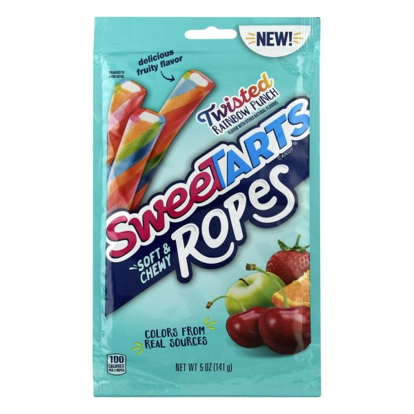 SweeTARTS Twisted Rainbow Ropes, 5 Oz, [Pack of 12]