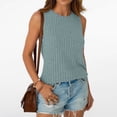 thumbnail image 2 of BUIGTTKLOP Ribbed Tank Tops for Women Sleeveless Knit Tops Crewneck Stretchy Going out Tops Fitted Summer Tanks, 2 of 6