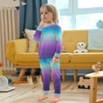 thumbnail image 5 of joogoo Blue Gradient 2 Piece Long Sleeve Tee and Pants Cotton Pajama Set 8Y, 5 of 7