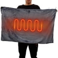 thumbnail image 1 of AMERTEER USB Heated Blanket Electric Plush Throw with Integrated Safety System and Overheating Protection 3 Temperature Settings Soft Heated Throw Blanket Machine Washable 100x65cm, 1 of 8