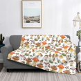 thumbnail image 2 of Fotbe Mushrooms Manta de Franela con Estampado, Manta Ultrasuave para Cama, Sofá, Auto, Hipoalergénica y Antibolitas-50"x40", 2 of 6