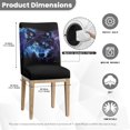thumbnail image 5 of COEQINE Stretchable Dining Chair Covers Universal Fit Set of 4, Machine Washable Polyester Spandex Parsons Chair Slipcovers for Kitchen Dining Room Home Decor, Wolf Forest Galaxy, 5 of 7