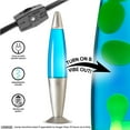 thumbnail image 6 of Urban Shop 16" Yellow/Blue Motion Volcano Lamp, Yellow Wax in Blue Liquid, Silver Metal Base, 6 of 10
