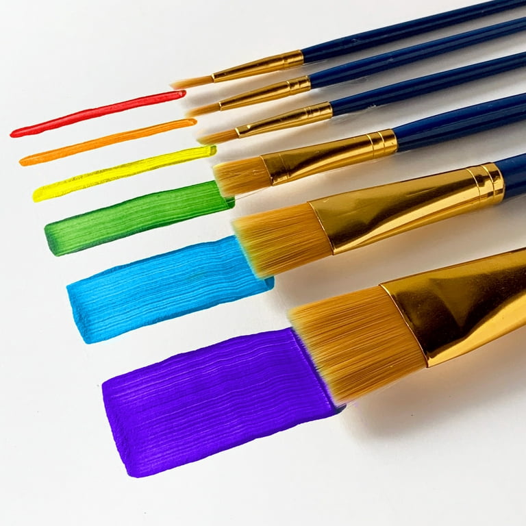 ArtSkills Premium Artist Paint Brush Set for Crafts, Acrylic, Watercolor  and Oil, 6Pc
