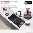 thumbnail image 6 of Stylish Undermount 33" Graphite Black Single Bowl Kitchen Sink with 5 accs S-613WNK, 6 of 16