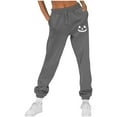 thumbnail image 2 of Comfy Cotton Sweatpants Fleece Lined Halloween Casual Joggers Pants with Pockets Womens Midweight Sports Wear (XL, Dark Gray 02), 2 of 6