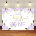 thumbnail image 3 of Décor de Fête d'Anniversaire Thème Papillon Fond Fleurs Roses Princesse Fond de Photographie de Printemps, 3 of 5
