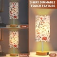 thumbnail image 3 of Cinkeda 15" Touch Control Single Small Table Lamp with Dual USB Ports Floral Print Shade 3-Way Dimmable Bedside Nightstand Lamp for Bedroom Living Room (1 Bulb), 3 of 11